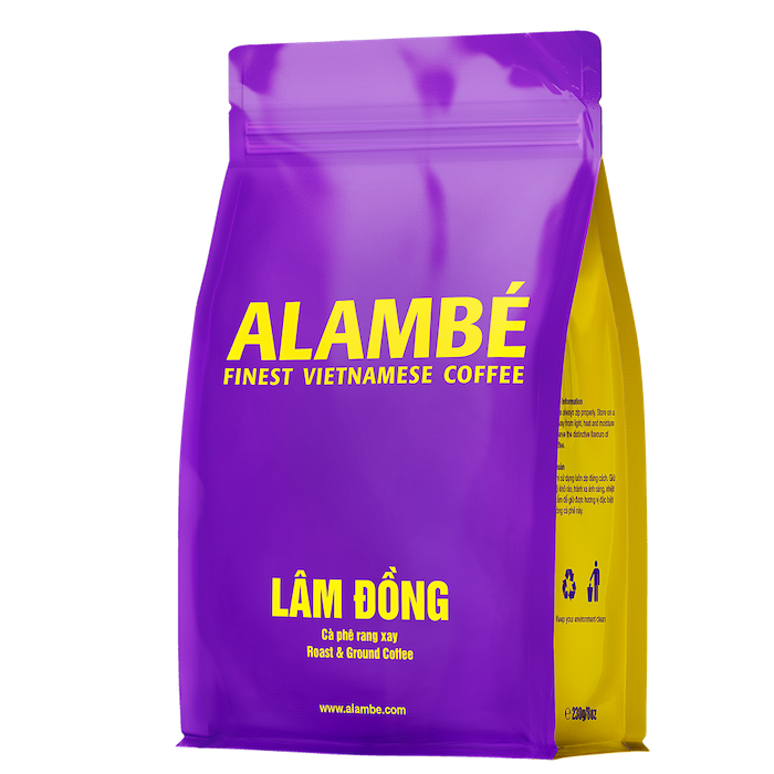  Wholesale Best Price Italian Style Whole and Ground Roasted Coffee Alambe Lam Dong 500g Espresso Coffee HACCP High Roast